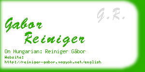 gabor reiniger business card
